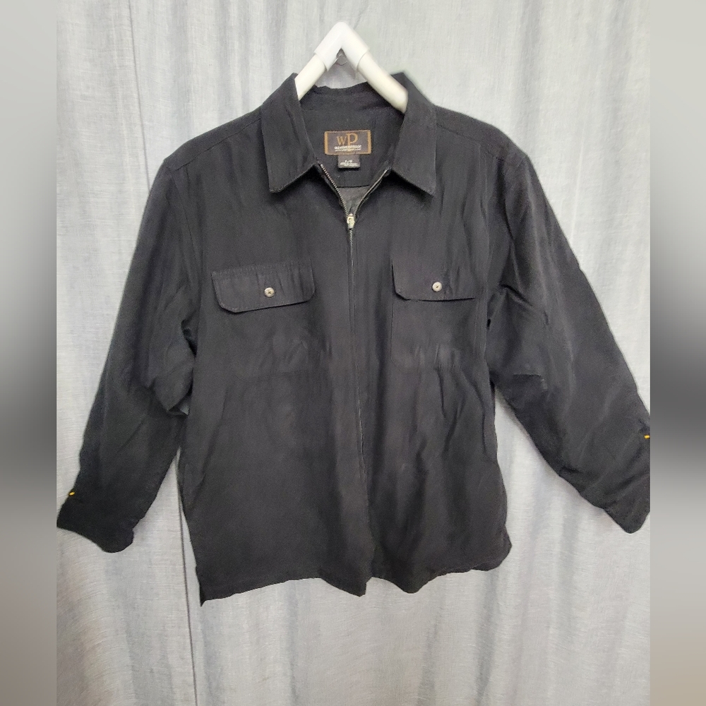 Weatherproof Men's Jacket Size L Black Stain Lined wpl 11590